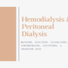 Hemodialysis& Peritoneal Dialysis Market